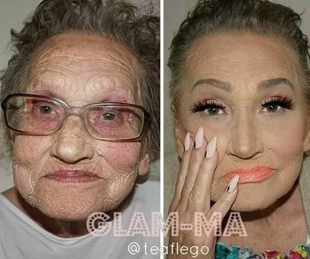 80歲老奶奶讓孫女幫她化了個(gè)妝，沒(méi)想到居然成了網(wǎng)紅！